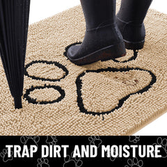 Alfombra de entrada Smiry absorbe agua y suciedad rápidamente.