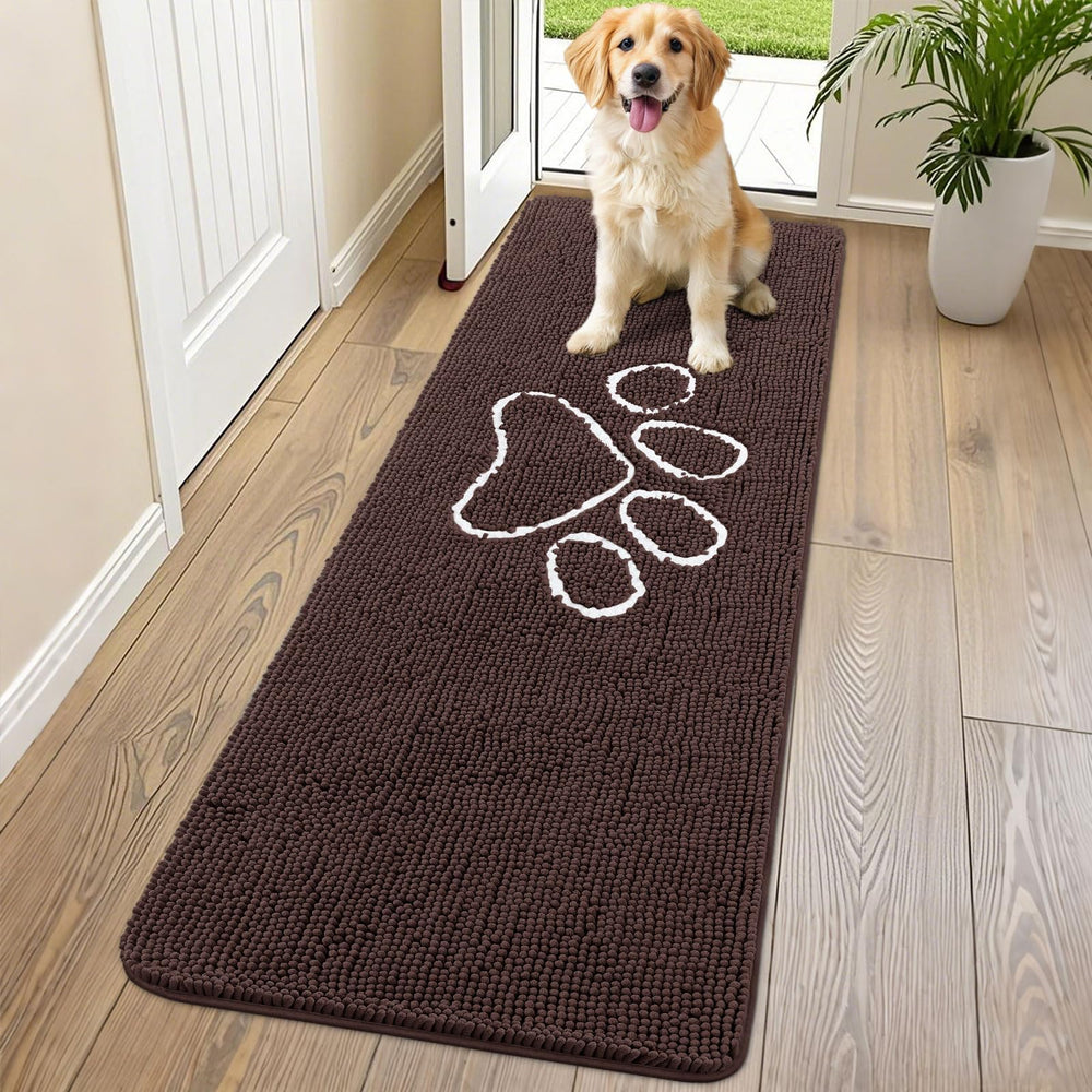 Smiry alfombra de chenilla suave para entradas, atrapa suciedad y humedad.