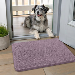 Smiry alfombra de entrada chenille patitas mojadas: absorbe humedad y suciedad.