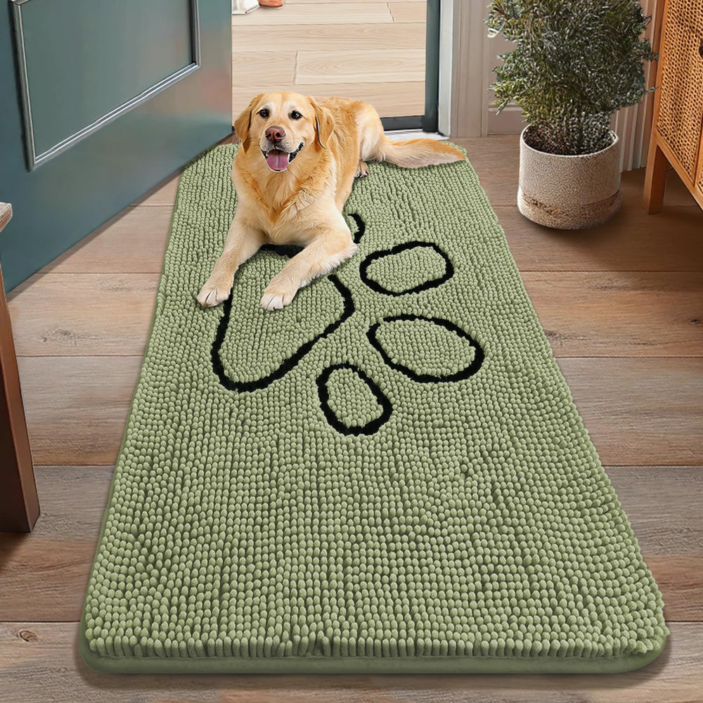 Smiry alfombra de entrada con textura chenille suave