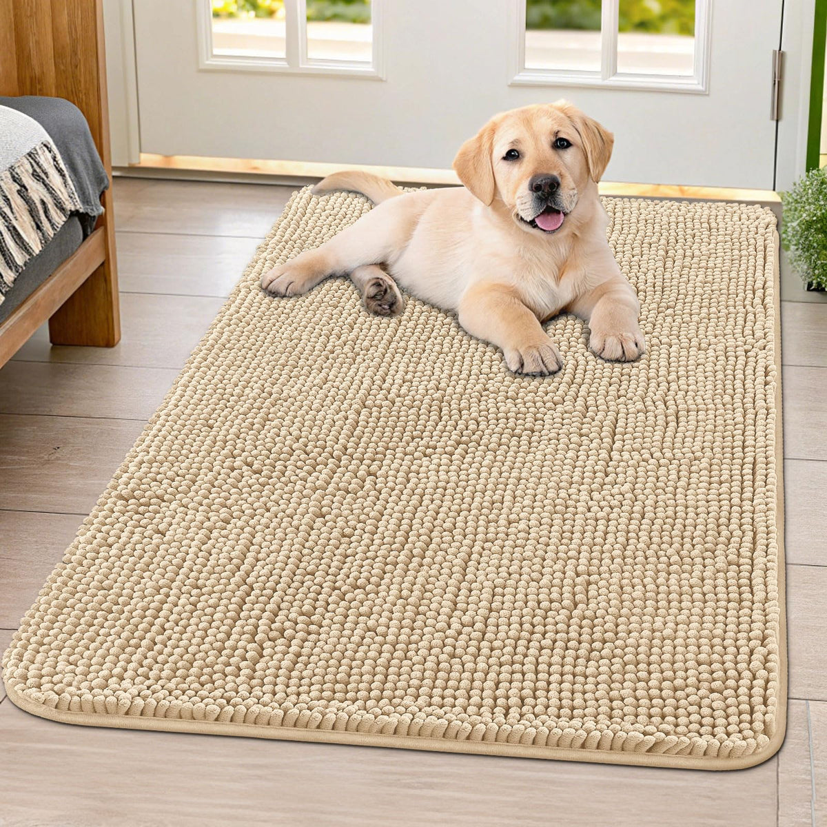 Alfombra Smiry para entrada, absorbe humedad y suciedad de las patas sucias.