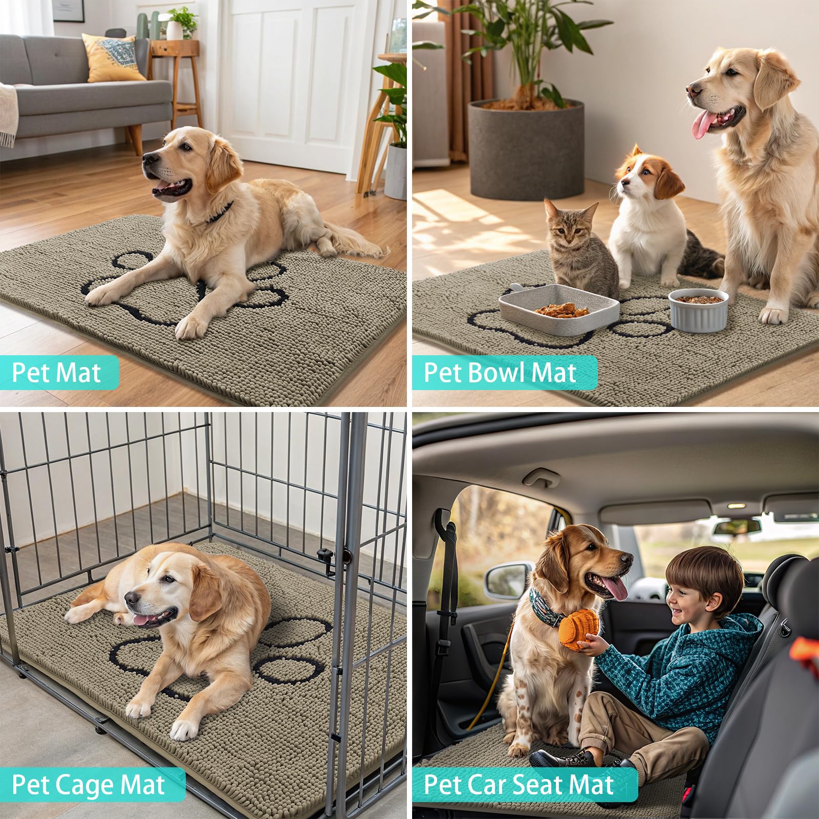 Smiry alfombra duradera para uso diario de perros y visitantes