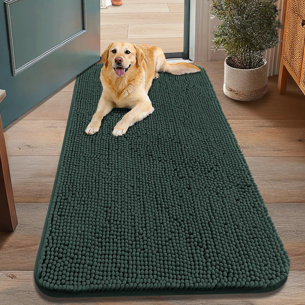 Alfombra Smiry para perros con huellas mojadas, evita charcos en la entrada.