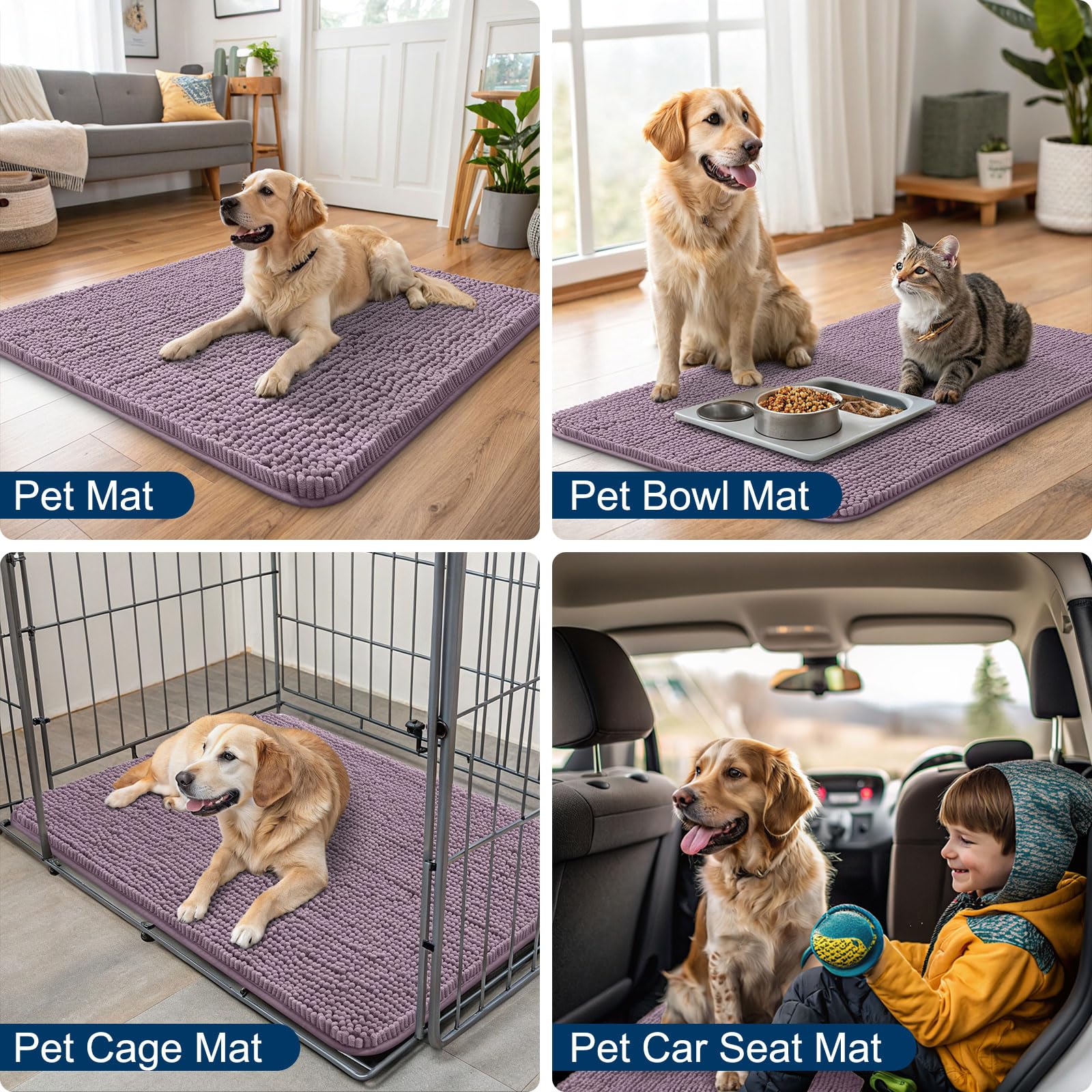 Smiry alfombra interior chenille añade calidez al hogar