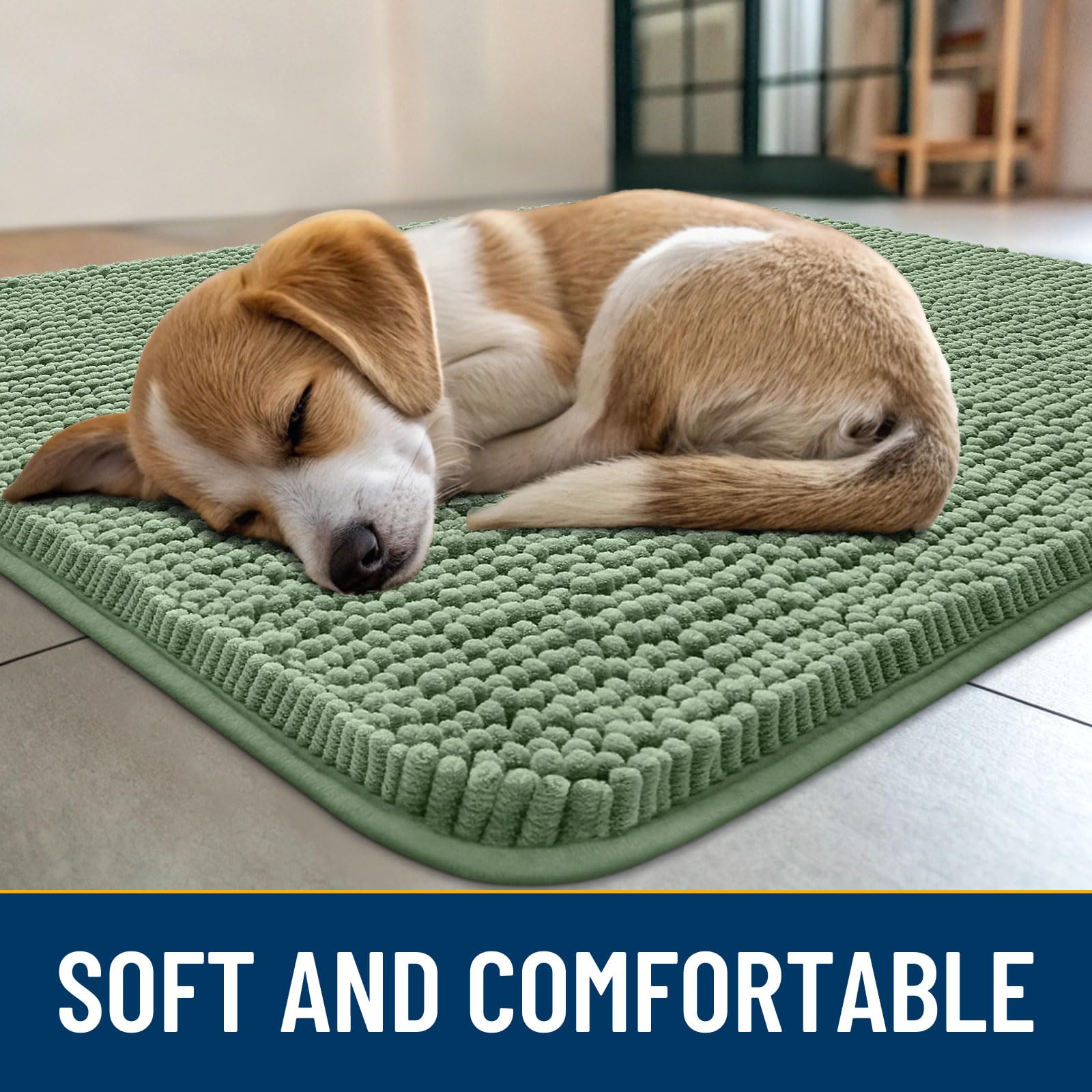 Smiry alfombra puerta antideslizante con goma para evitar resbalones.