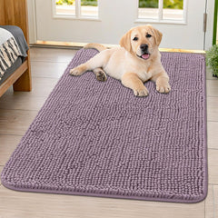 Smiry alfombra para puerta con chenille suave para mayor comodidad al entrar