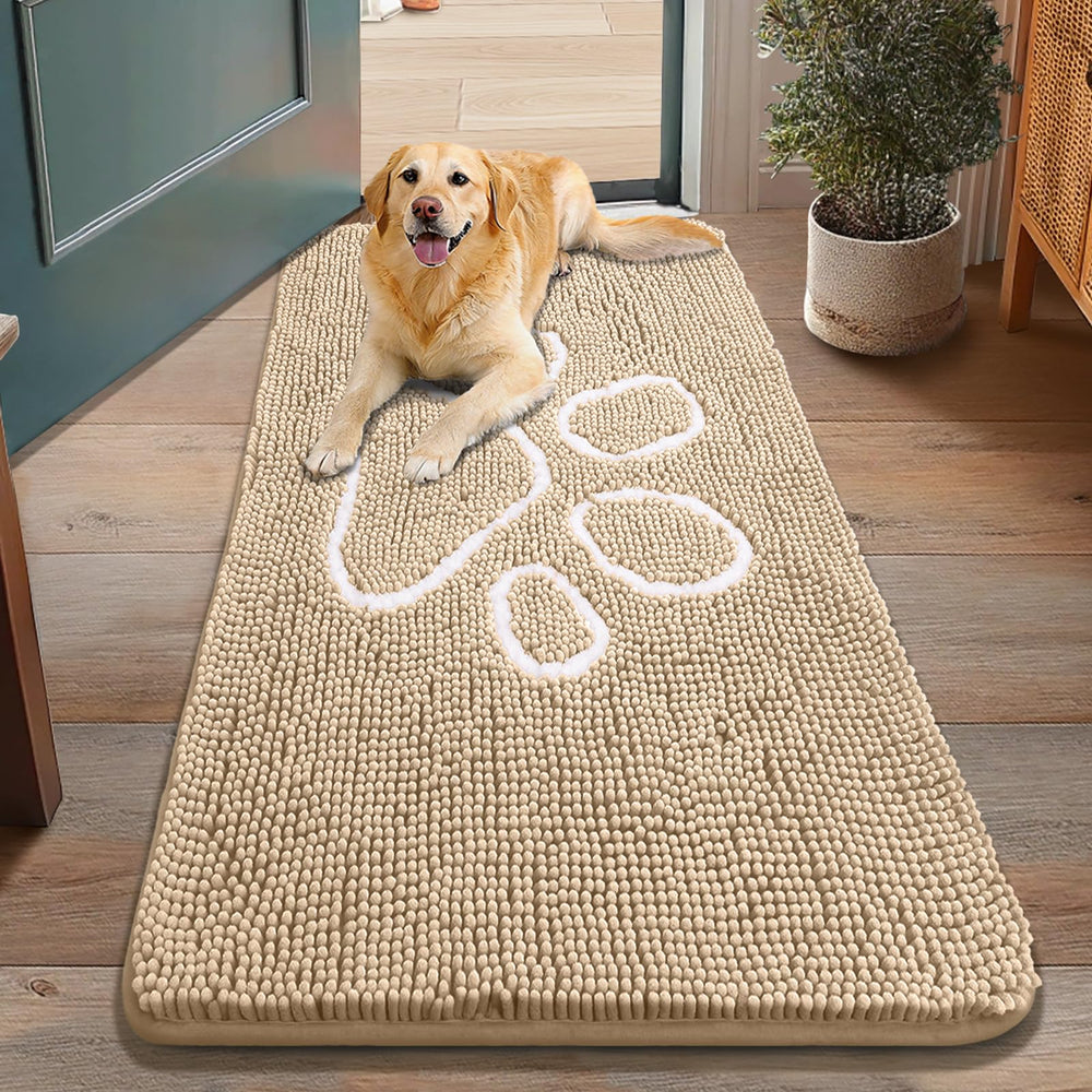 Smiry alfombra puerta chenille absorbente para suelos limpios al entrar.
