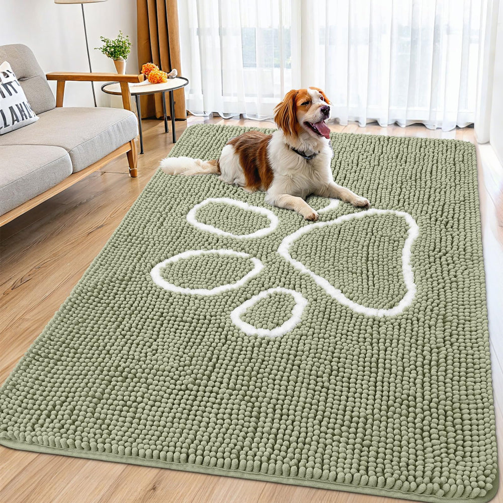 Smiry alfombra puerta con chenille suave para mayor comodidad al entrar