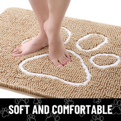 Alfombra Smiry puerta lavable, fácil de limpiar y secado rápido.