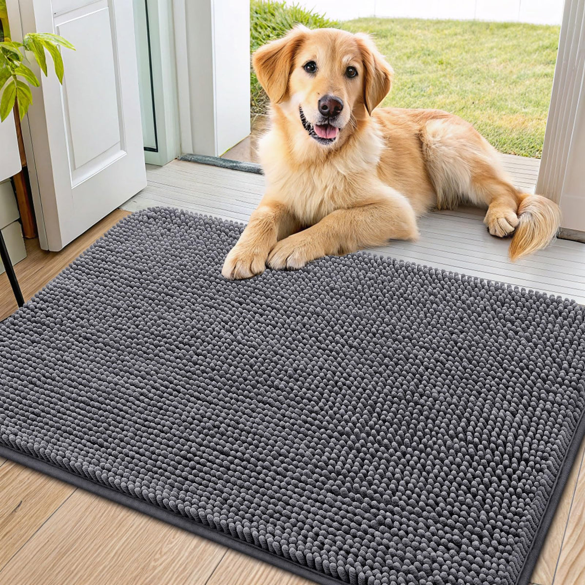 Smiry alfombra puerta-patas-mojadas: absorción rápida de humedad para uso diario.