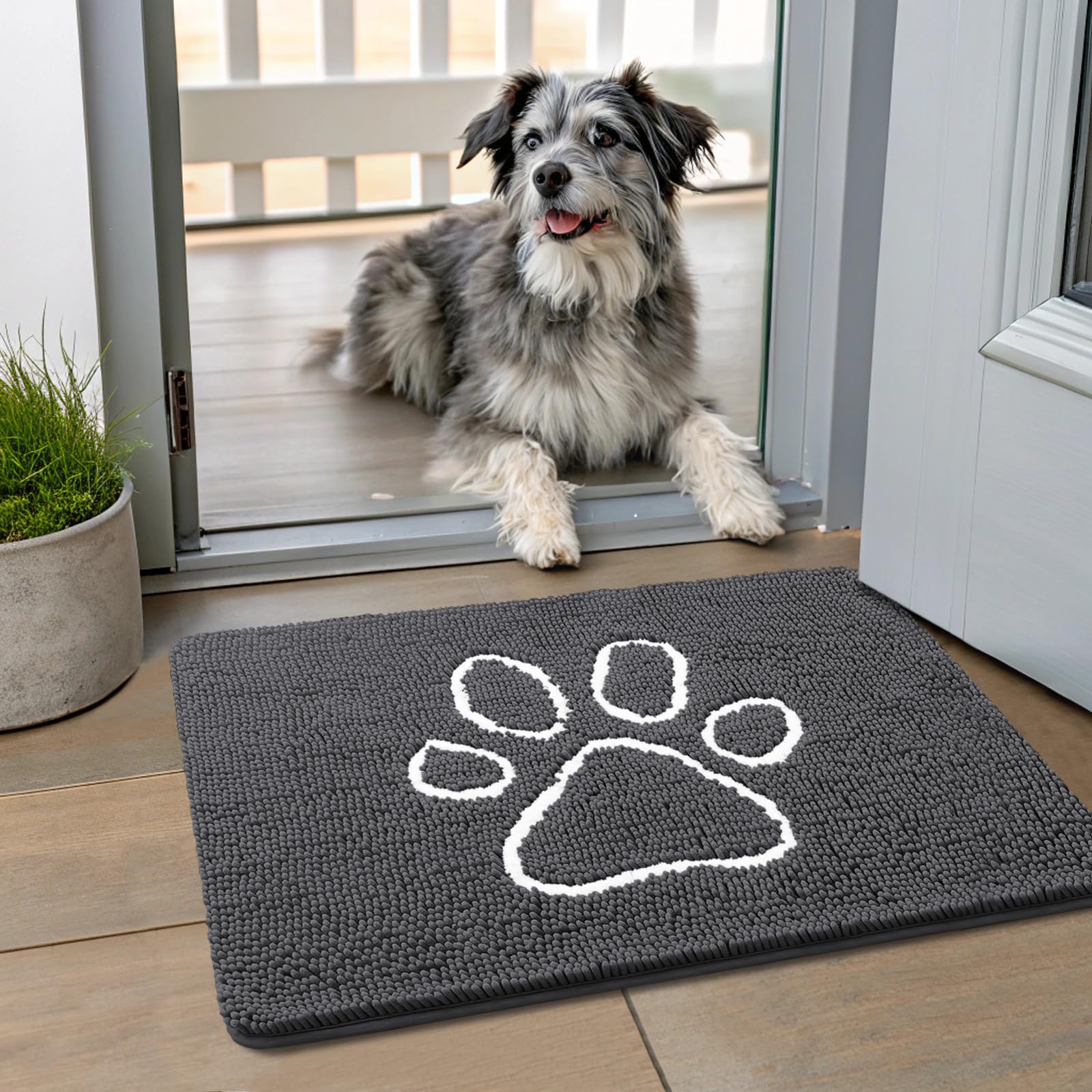 Smiry alfombra puerta patas mojadas captura humedad y mantiene el suelo limpio.