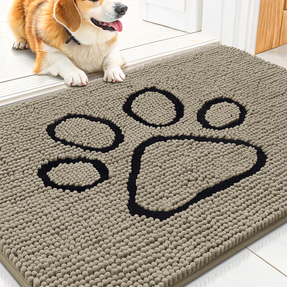 Smiry alfombra puerta perro chenille suave ofrece confort para pies y patitas