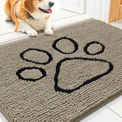 Smiry alfombra puerta perro chenille suave ofrece confort para pies y patitas