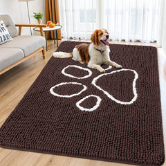 Alfombra Smiry para puerta capturando humedad de las patas