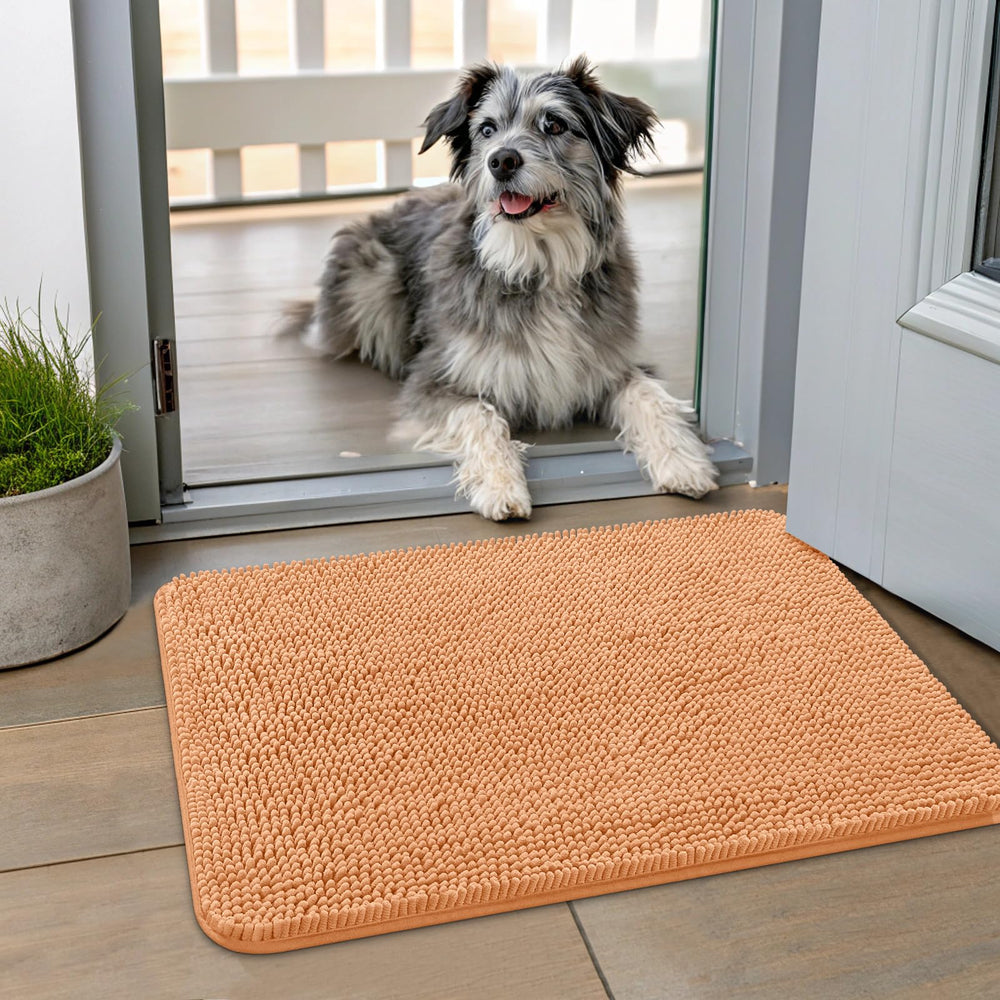 Smiry alfombra para puerta de perros, chenilla suave para patas mojadas.