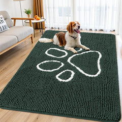 Smiry Alfombra para puerta de perros con patas mojadas, absorbe humedad.