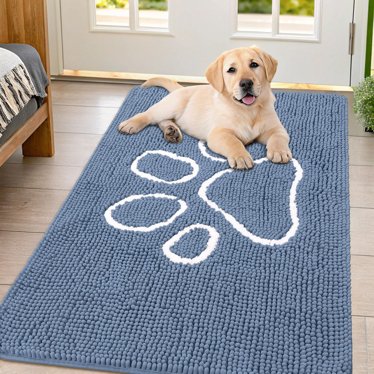 Smiry alfombrilla de entrada absorbe humedad y suciedad de patas mojadas