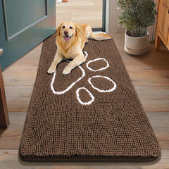 Smiry alfombrilla de entrada chenilla absorbe humedad y suciedad