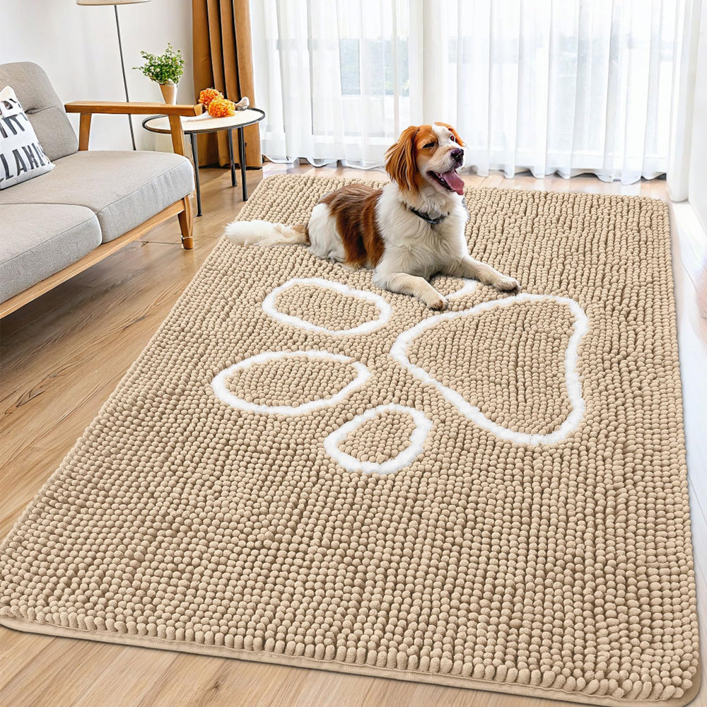 Smiry alfombrilla de entrada con chenilla suave ideal para comodidad al entrar