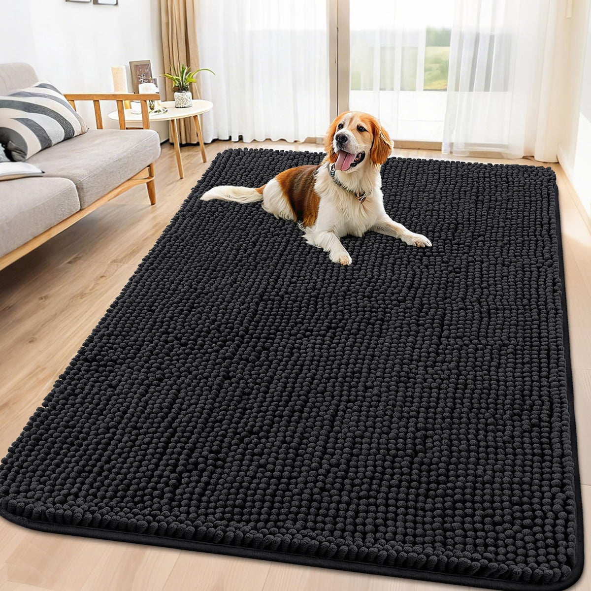 Smiry alfombrilla de entrada para perros captura humedad y suciedad, mantiene el suelo limpio.