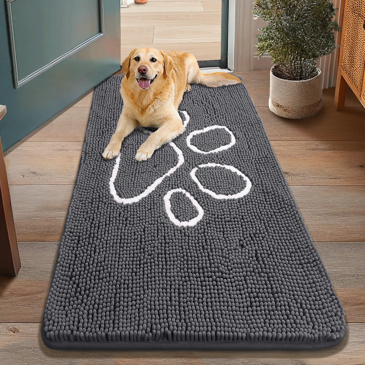 Smiry alfombrilla para puerta captura lodo de las patas al entrar