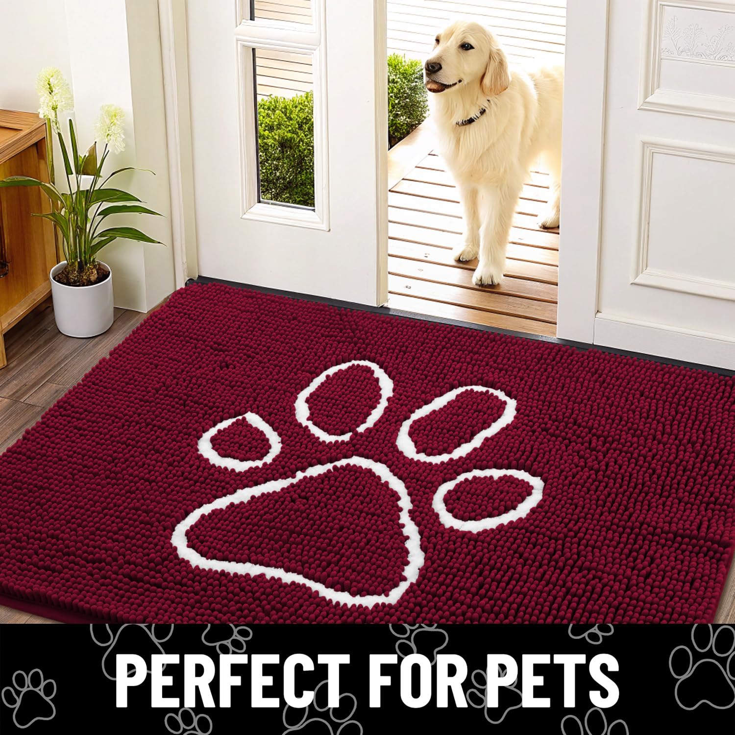 Alfombrilla Smiry para uso interior y exterior, lista para ambientes