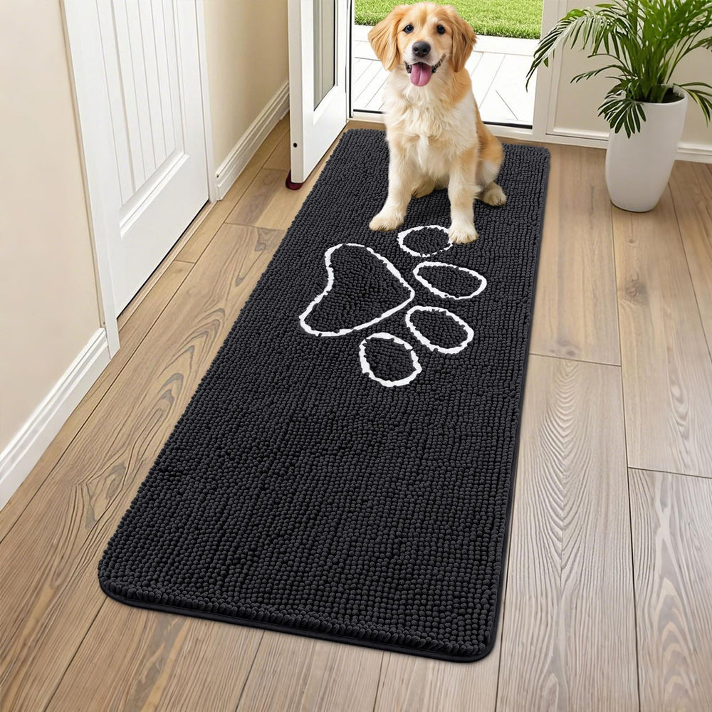 Smiry Alfombrilla para puerta de perros, patas mojadas, mantiene limpio el suelo al entrar