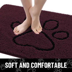 Smiry base de goma antideslizante mantiene firme la alfombrilla en su lugar.