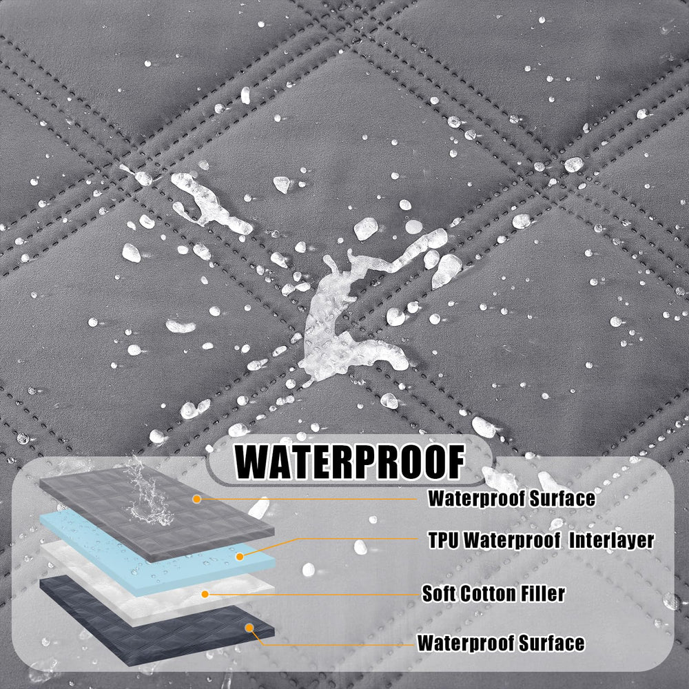 Smiry cobertor impermeable para muebles en gris ideal para derrames y pelos