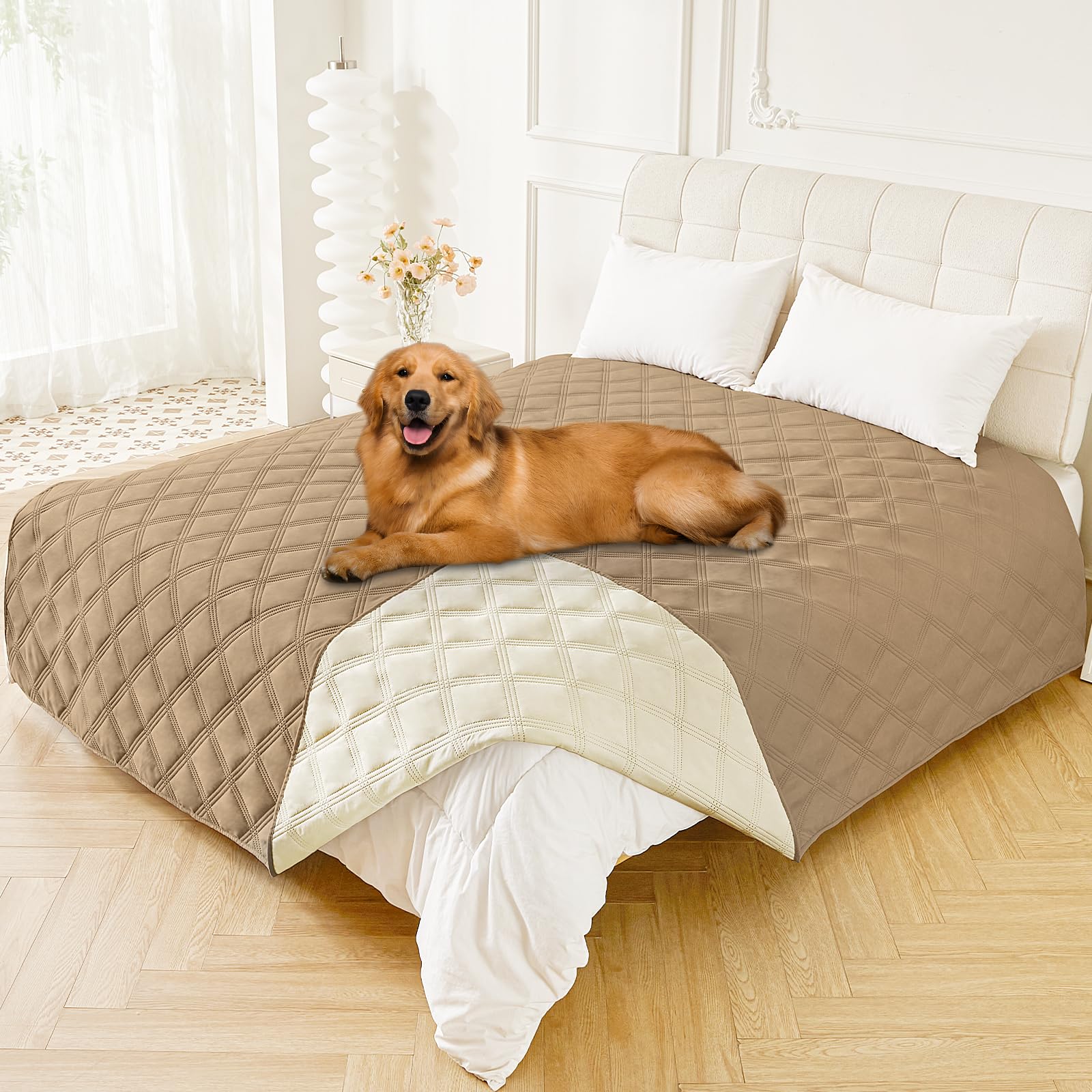 Smiry cobertor-perro-impermeable-dos-caras: protege sofá y cama frente a líquidos.