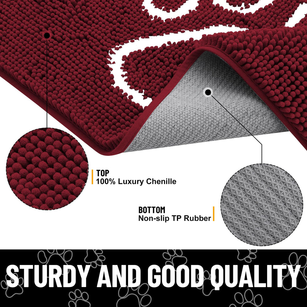 Smiry Dog Door Mat base de goma antideslizante evita deslizamientos.