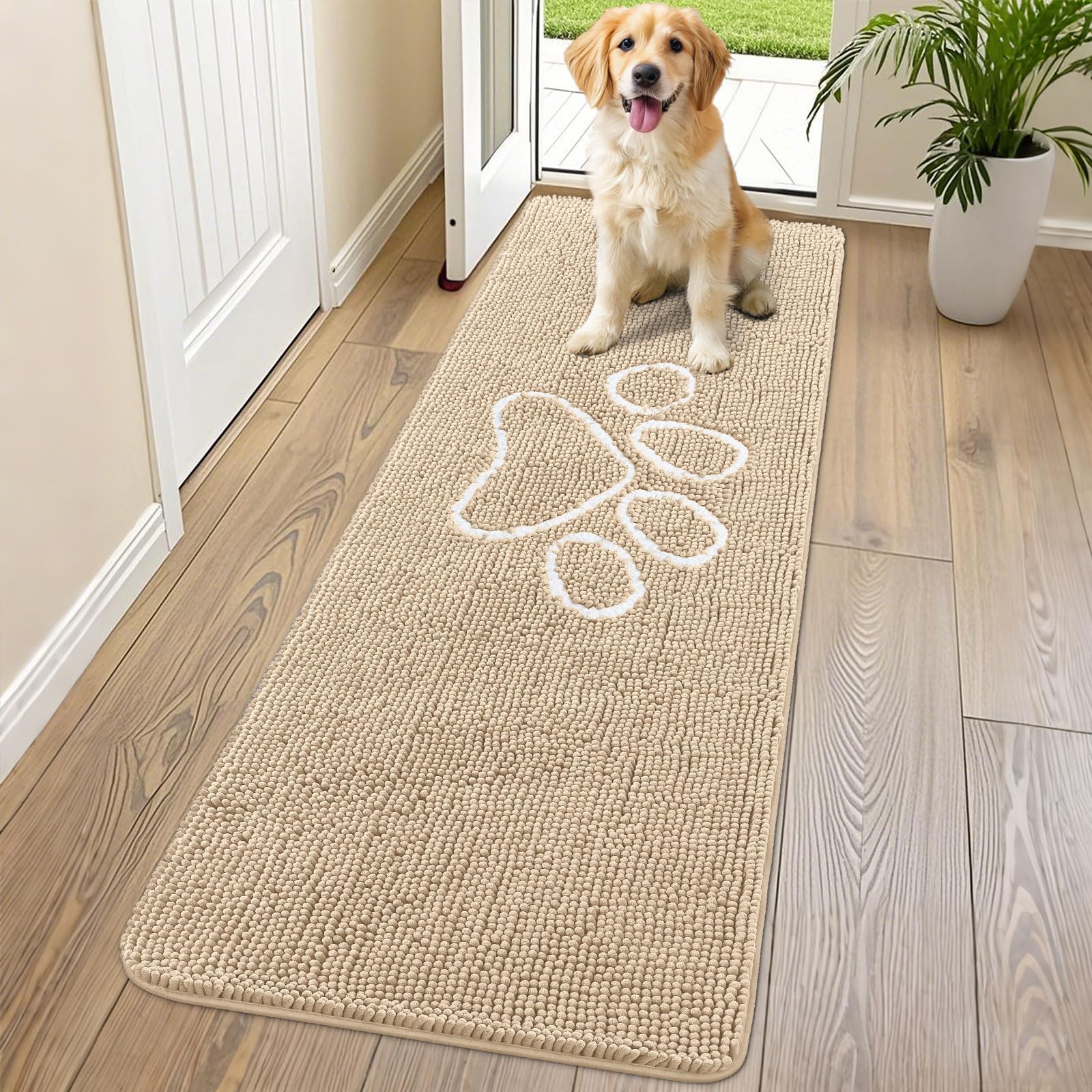Smiry felpudo de entrada para patas mojadas atrapa suciedad.