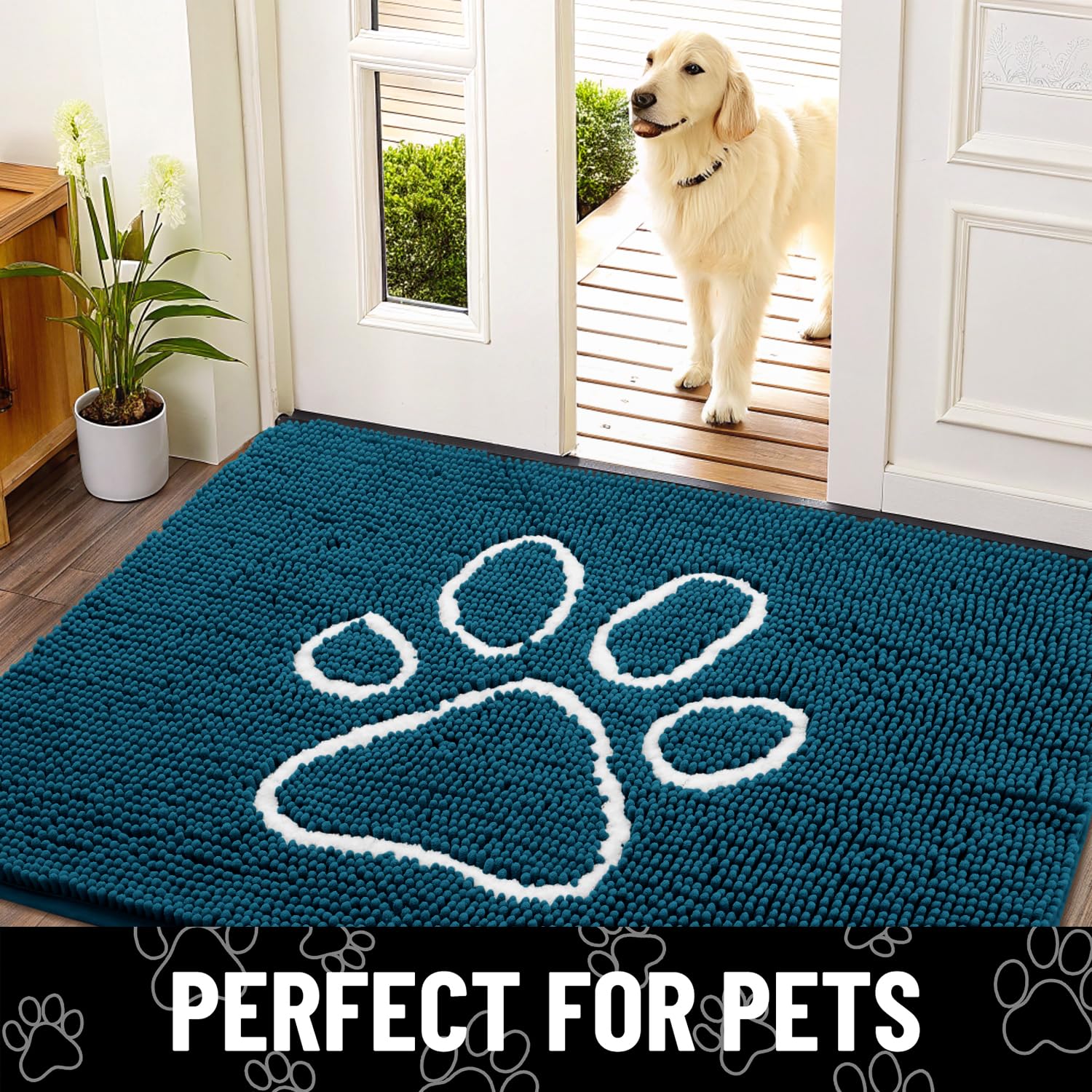 Smiry felpudo para interiores y exteriores con estilo versátil.