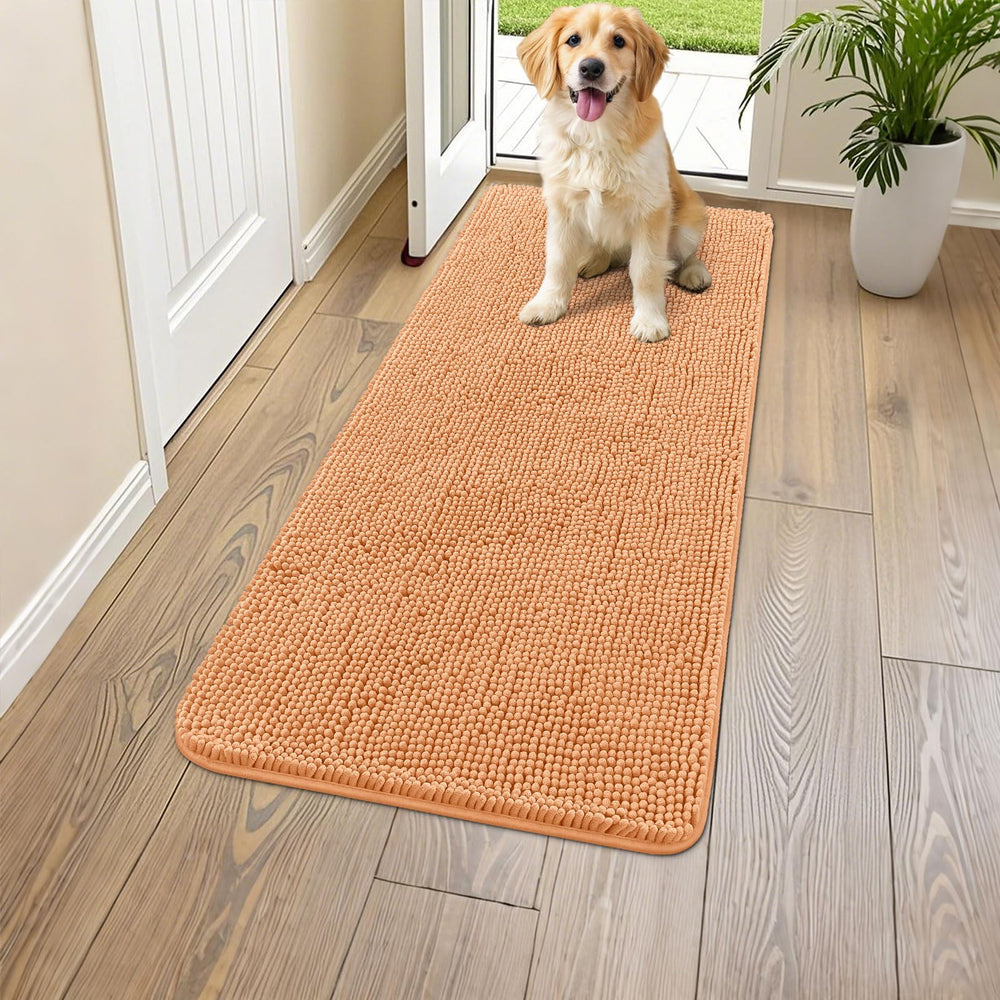 Smiry felpudo para perros con chenille absorbente para entrada.