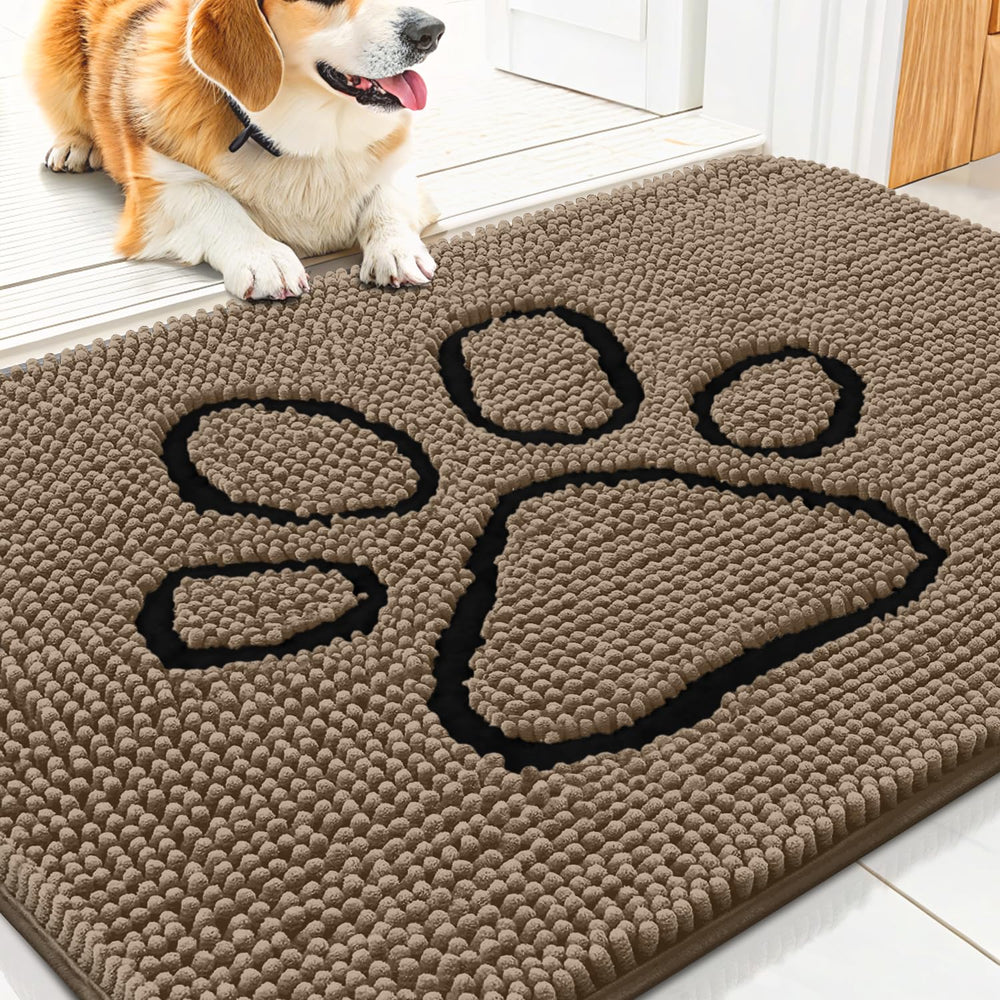 Smiry felpudo para patas de perro en la entrada, absorbe humedad.