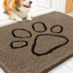 Smiry felpudo para patas de perro en la entrada, absorbe humedad.