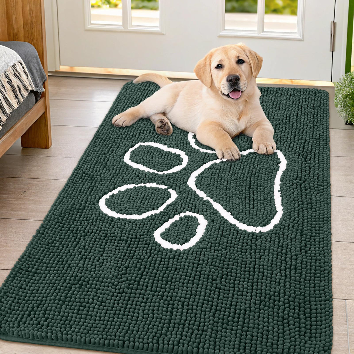 Smiry felpudo para perros, patas mojadas, atrapa suciedad cerca de la puerta