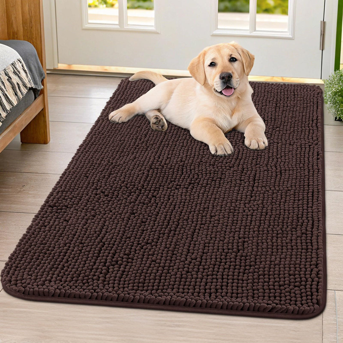 Smiry felpudo para puerta con patas mojadas: absorbe humedad y evita charcos.