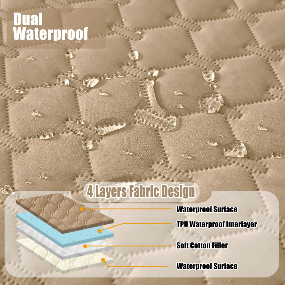Smiry manta impermeable con diseño a cuadros, ideal para mantener el salón limpio.