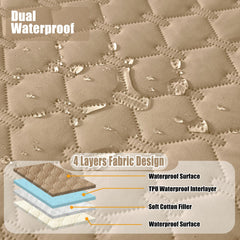 Smiry manta impermeable con diseño a cuadros, ideal para mantener el salón limpio.