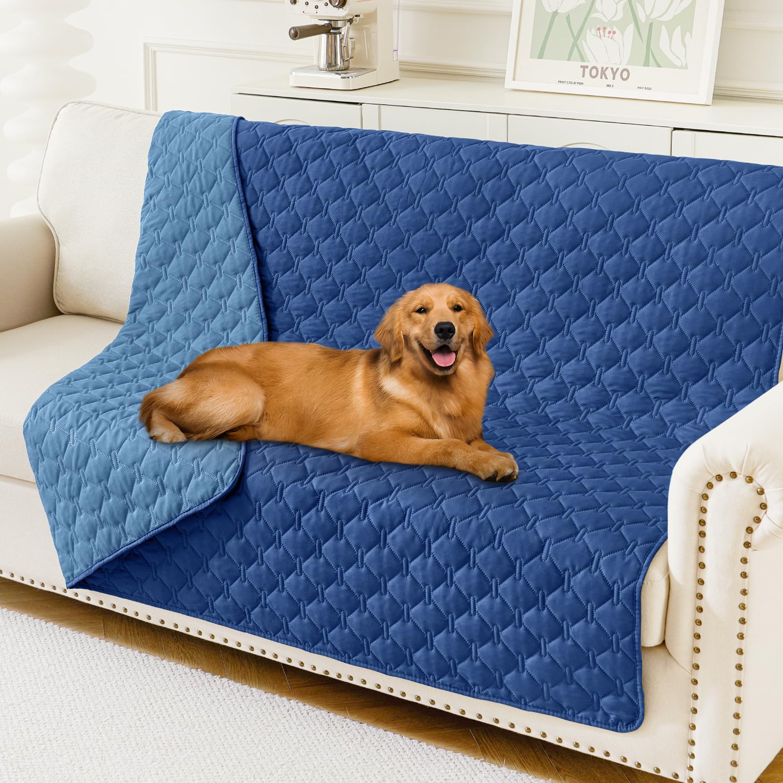 Smiry manta impermeable para perros, dos caras, protege muebles.