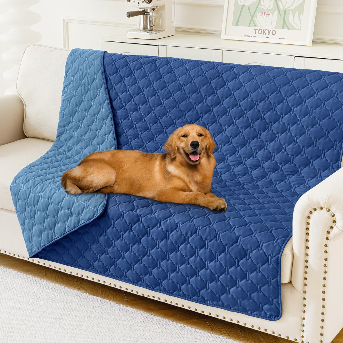 Smiry manta impermeable para perros, dos caras, protege muebles.