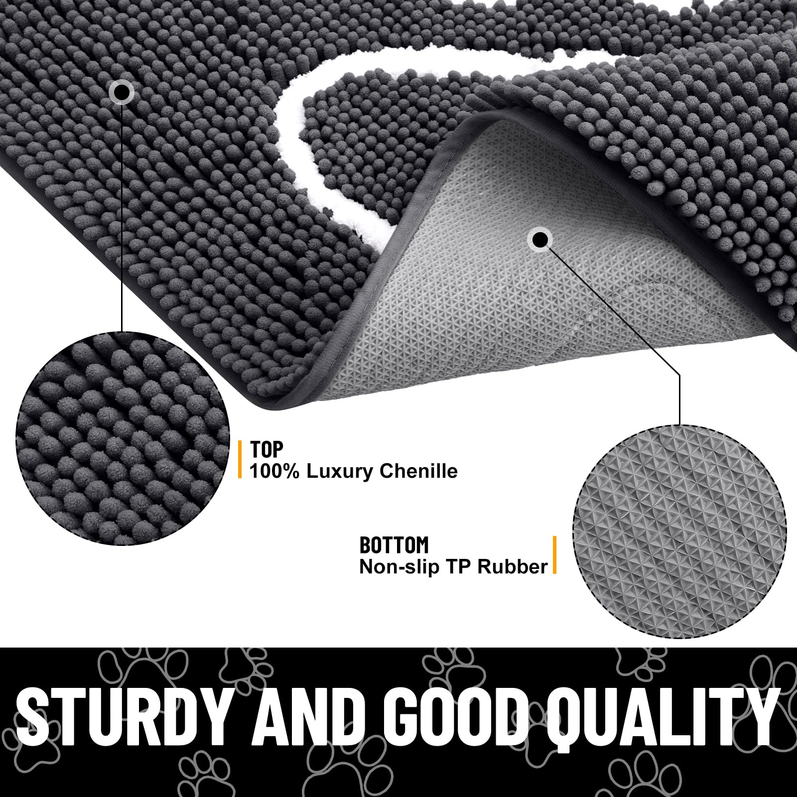 Smiry tapete antideslizante con base de goma para seguridad.