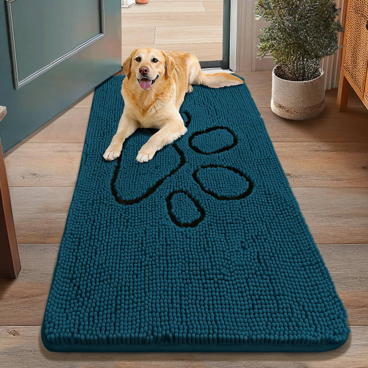 Smiry alfombra para perros con chenille suave para mayor confort en casa.