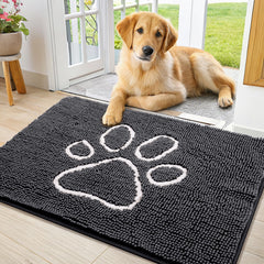 Smiry tapete de entrada para perros en chenille, suave y absorbente.