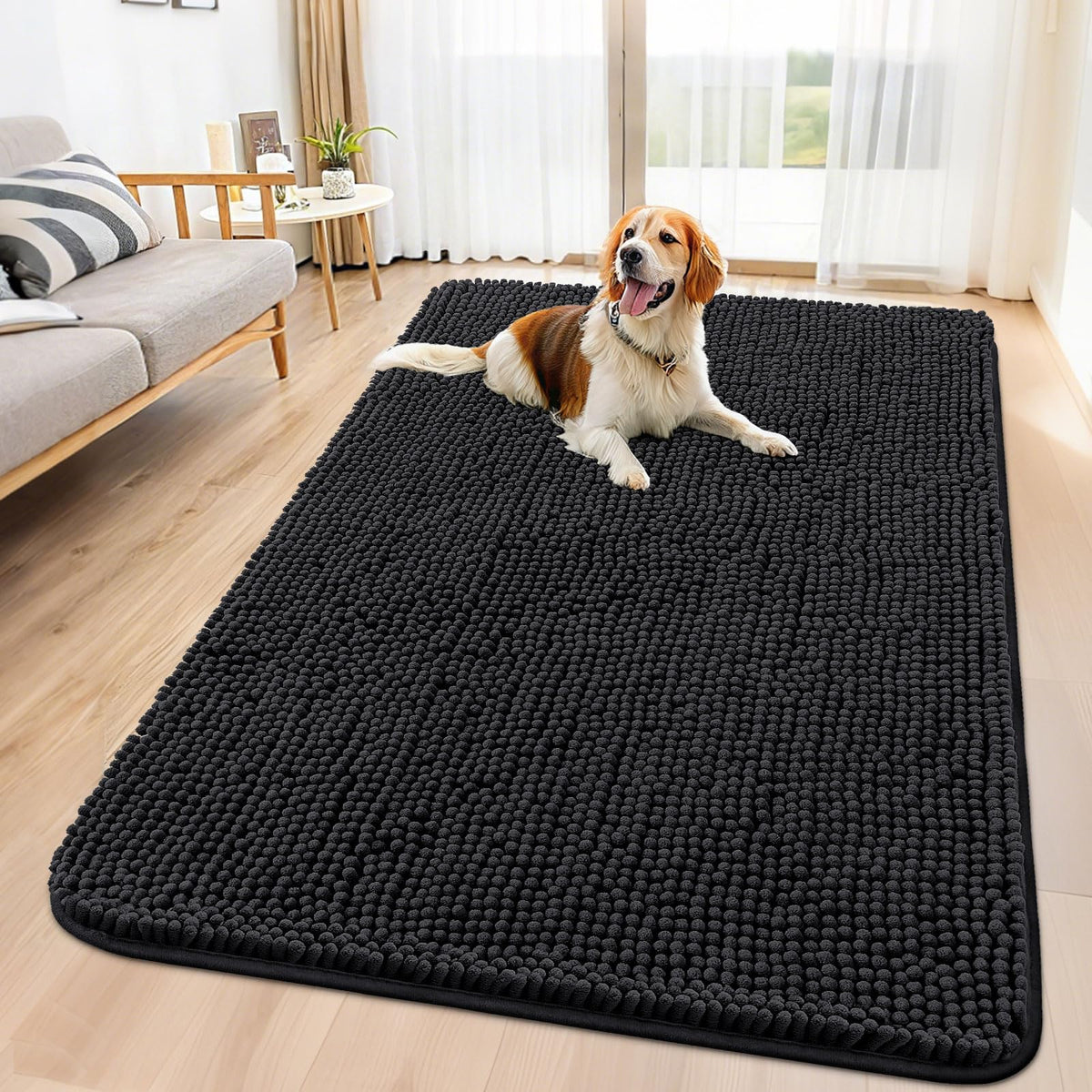 Smiry alfombra para puertas con patas mojadas, absorbe humedad y suciedad para recibimiento limpio.