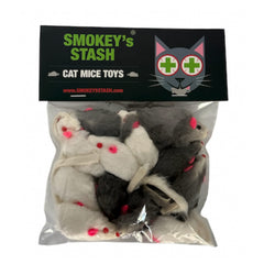 Smokey's Stash ratón conejo blanco, juego suave y realista.
