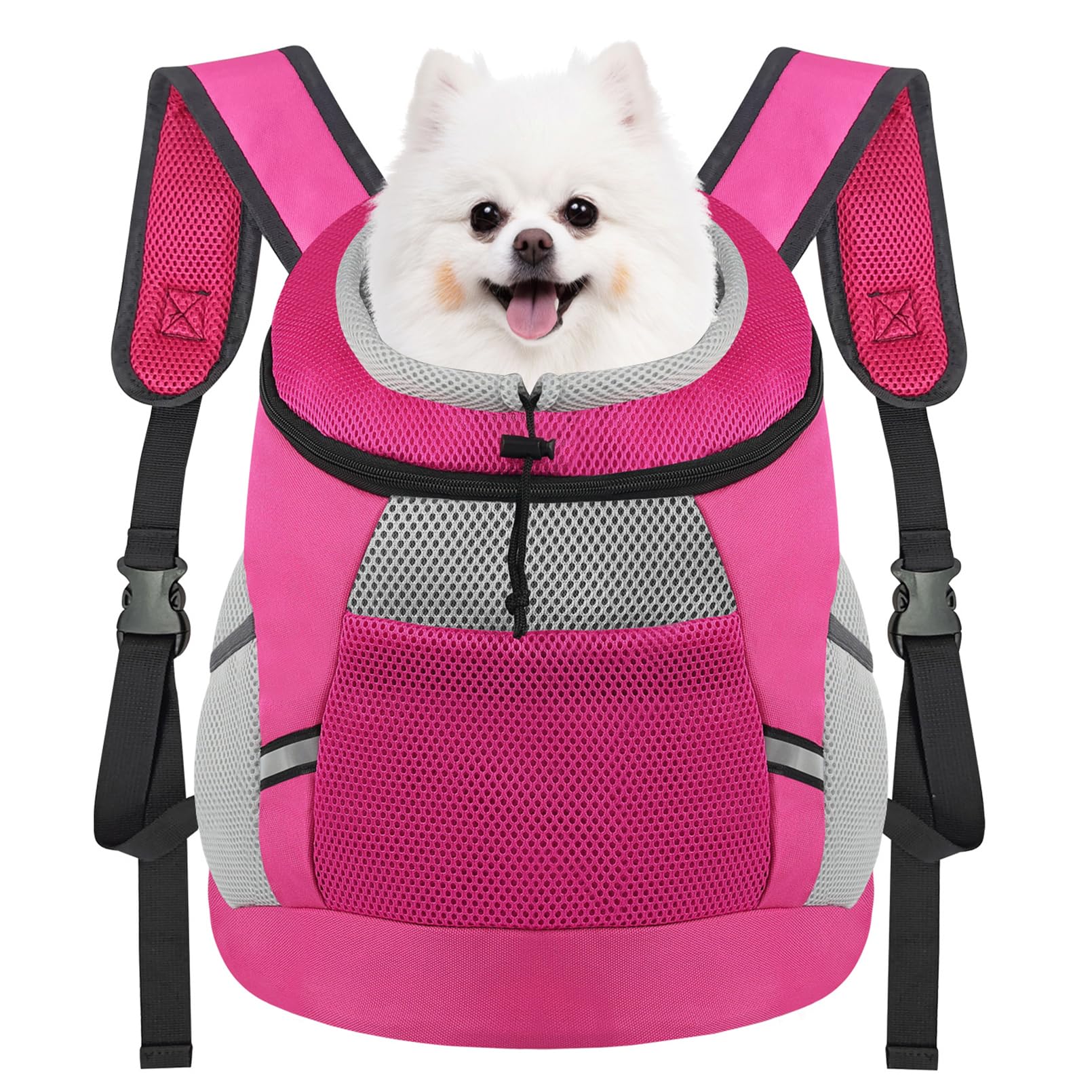SMONT Mochila portadora para perro en vista frontal, cómoda para paseos cortos.