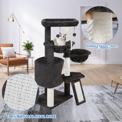 Smouatou Xin tres niveles: postes de sisal para rascar sin dañar muebles.