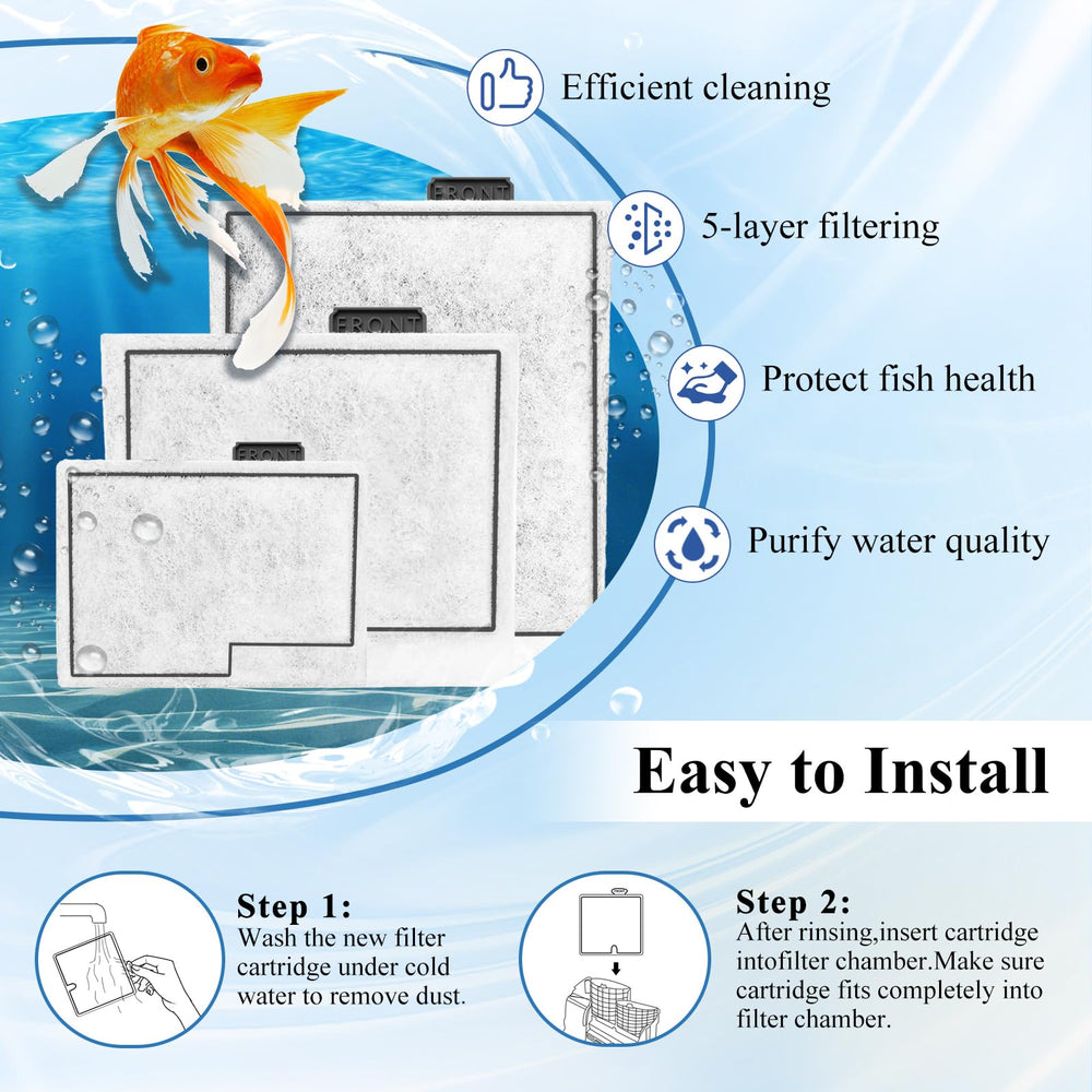Acuario más limpio con filtros SmtaqX en uso.